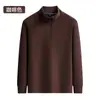 Sudadera con capucha para hombre de otoño e invierno, doble cara de forro polar de coral, media cremallera, cuello alto, tacto cálido, estilo grueso con felpa interior, calidez, contiene lana
