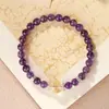 Pulsera de Amatista Natural con una Sola Cuenta de Citrino, Accesorios de Plata, Diseño Original, Cristales para Mayoreo