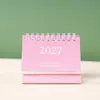 Calendario de Escritorio Mini 2027 Cuaderno de Escritorio Creativo Adorno de Escritorio Calendario Lindo Simple Fresco Versión en Inglés