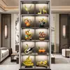 Decorações de Armário de Vinho para TV Estilo Chinês Novo de Ponta Luxo Leve 2025 Novo Sala de Estar Entrada da Casa Presente de Inauguração