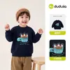 Moletom Infantil Dudu para Meninos, Blusa de Inverno para Meninas, Roupa de Bebê de Manga Longa com Fleece Fino, Estiloso e Casual