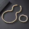 Fabricante Direto Conjunto de Colar Hip-Hop com Diamante em Forma de Coração Popular Transfronteiriço Personalidade Criativa Conjunto de Corrente Cubana de 10mm