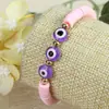 Pulsera de Ojo de Diablo de Cerámica Blanda de Venta Caliente Transfronteriza Pulsera Amuleto Pulsera Regalo para Padres e Hijos