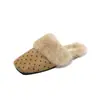 2026 Verano Nuevo Comercio Exterior Tallas Grandes Mujer Casual Cómodas Peludas Planas Slip-on Pantuflas Talla Única para Todos
