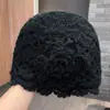 Touca de Crochê Flor Artesanal para Mulheres, Chapéu de Lã com Ponto Aberto Artístico para Afinar o Rosto, Chapéu Slouchy Quente Retrô para Outono e Inverno