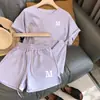 Conjunto de Verano para Mujer Estilo Coreano Amazon Camiseta Casual de Manga Corta Suelta Pantalones Cortos Deportivos Moda Casual Conjunto de Dos Piezas