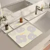 Estera aislante para mesa de comedor fresca, alfombrilla suave de tierra de diatomeas absorbente para grifo de lavabo de baño, alfombrilla de drenaje para cocina