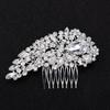 Pente de Cabelo Mai Lang Bride Prata Bride de Diamante Pente de Cabelo com Strass Gotas d'Água Joia Popular Europeia e Americana para Casamento em estoque Atacado
