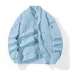 Chaqueta de Comercio Exterior Transfronterizo Tallas Grandes para Hombre, Temporada de Primavera y Otoño, Abrigo de Cuello Alto para Hombre, Ropa de Trabajo de Moda, Top Holgado, Estilo Pareja Estudiante