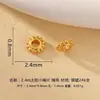 Separador de Girasol Plata 925 Chapado en Oro Separador de Engranaje de Copo de Nieve Materiales para Pulsera DIY Hechos a Mano Kit de Materiales de Joyería de Plata Accesorios