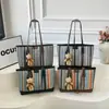 2026 Verano Casual Arcoíris Tejido Nueva Moda Personalizado Bloque de Color Casual Gran Capacidad Bolso de Hombro Debajo del Brazo