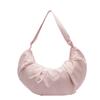 Nueva Bolsa de Dumpling de Tela de Nailon de Gran Capacidad para Mujer, Bolsa de Algodón Suave y Encerado, Bolso de Hombro Cruzado, Bolsa Nube Artística de Moda
