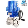 Válvula de esfera com flange elétrica I-TORK Q941F sol de sílica plataforma alta válvula de esfera de corte de vapor de alta temperatura válvula de esfera com flange