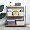 Cesta de almacenamiento para clasificar piezas de almacén, cesta de plástico portátil para capas, cesta de almacenamiento apilable hueca de tres colores, venta al por mayor