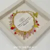 Dulce Corazón Dulce~ Pulsera Colorida de Dopamina para Mujer 2025 Nuevo Modelo Lujo Ligero Nicho Exquisito Gama Alta Versátil Accesorio de Mano