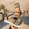 A Diferença de Preço é 0,67, e o Bico Aberto, Tira Única, Salto Médio (3-5cm) Estilo com Fivela Pode Ser Comprado em Atacado