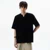 Camiseta de Manga Corta con Cuello en V de Diseño Desestructurado Retro Americano para Hombres y Mujeres, Verano Limpio Holgada Casual Moderna Marca Top