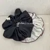 Scrunchie de Tela Texturizada Plisada Overlock Estilo Coreano Elegante Versátil Cuerda para el Cabello Cola de Caballo Simple para Mujeres