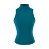 2026 Otoño Nuevo Camiseta sin Mangas de Cuello Alto Ajustada Sexy Ropa Interior Top de Chica Caliente