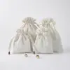 Bolsa con cordón personalizada de polialgodón se puede imprimir logo bolsa para empaque de scrunchies bolsa de alta calidad para joyería 3 días para muestra