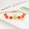 XiyuBelo FuturoÁgata Coelhinho Fofo Amigo(a) do Peito Pulseira para Mulheres, Amuleto da Sorte, Pulseira Única, Presente Qixi 2022