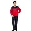 Conjunto de ropa de trabajo personalizado con bloques de color de primavera y otoño y franja reflectante para hombre, top de manga larga estilo marinero, ropa de trabajo de protección laboral para el sector eléctrico State Grid
