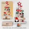 Ornamentos de Mesa Árvore de Natal de Madeira para Novo Produto Transfronteiriço Ornamentos de Boneco de Neve Velho Decorações de Natal Ornamentos de Homem de Gengibre