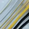 Fita de Zíper Lurex Dourado e Prata 4mm Cordão de Viés Tira de Acabamento para Cortina Almofada de Sofá Têxtil de Casa Tira de Viés Tira de Inserção para Roupa
