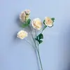 Ramo único 5 cabeças flor de lótus orvalhado flor de seda lótus orvalhado camélia simulação fileira de flores de casamento decoração de flores flor artificial flores para exibição em casa