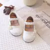 Zapatos de Cuero para Niñas 2026 Otoño Nuevos Zapatos Infantiles para Niñas Suela Suave Zapatos Individuales Estilo Chino Moño Zapatos de Princesa para Bebé