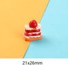 Case de Celular de Três Camadas Tridimensional com Morango e Creme Acessórios Decoração de Cena de Casa de Bonecas Paisagem em Miniatura Brinquedo de Comida Tridimensional