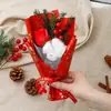 Ramo de algodón de frutas rojas de Navidad seco al por mayor decoración de regalo hecho a mano DIY caja de regalo con flores Regalo de Navidad para novia
