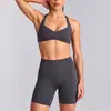 Conjunto Deportivo de Yoga Pilates Fitness ONER Transfronterizo A Prueba de Golpes Escote en V Profundo Espalda Sexy Hermosa Ropa para Fitness al Aire Libre