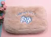 Nueva Bolsa de Maquillaje de Peluche Simple Linda ins Nubes Oso Sonriente Bolsa de Lavado de Manos Bolsa de Almacenamiento de Maquillaje