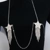 Venta caliente transfronteriza estrella de cinco puntas borla pegatinas para pezón moda cadena para el pecho con pedrería cadena para el cuerpo femenina cadena06