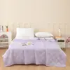 Nueva colcha de verano de seda fresca al tacto, colcha de aire acondicionado, juego en caja de regalo, colcha de verano de color liso, lavable