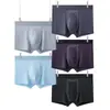 Cueca Boxer Masculina Ativa Antibacteriana 7A Estilo TikTok, Confortável, Respirável, Absorvente de Umidade, com Acolchoamento de Partículas, Cintura Média