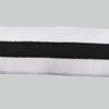 Fita listrada em preto e branco de múltiplas especificações, fita de malha de cor sólida, cós de cor intermediária, atacado, banda elástica jacquard de alta elasticidade