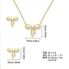 Perla Brillante Venta Directa Más Vendido Moda Europea y Americana Collar Personalizado con Lazo Pendientes Fabricante Joyería al por Mayor Cobre Microincrustado