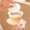 Tazón con Tapa Esmerilado de Dragón y Fénix Taza de Té Individual de Alta Gama Juego de Té Kung Fu de Tres Talentos Tazón de Té con Tapa Juego de Té de Vidrio Caja de Regalo