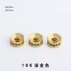 Relleno de Oro de 14K Color Duradero Cuentas Espaciadoras Ruedas Dentadas Cóncavas Espaciadores Pulsera Collar DIY Cuentas Hechas a Mano