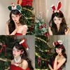 Diadema Navideña de Oso Lindo Tocado Lazo Rojo Atmósfera Femenina Vestido Festivo Foto Cos Accesorios para el Cabello