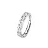 Anillo de pareja S999 plateado para pie, pareja valiente, Año Nuevo, auspicioso, fortuna, en el tesoro, ins, textura sólida, hombres y mujeres, un par de anillos
