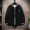 Jaqueta baseball da moda para homens, primavera, outono, inverno 2022, com forro de fleece, tamanho grande, corte solto, jaqueta casual para homens, peça externa da moda