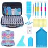 Kit de Ferramentas de Pintura Diamante Bolsa de Armazenamento Novo Bordado Diamante Multifuncional 60 Garrafas Redondas Diamante Mandala Flor Bolsa de Mão