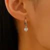 Pendientes Europeos y Americanos de Lujo Accesible con Gran Circonita en Forma de Gota Super Brillantes Exquisitos de Gama Alta Completamente Diamantados Pendientes Elegantes para Cena para Mujeres