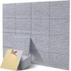 Painel de Parede de Fundo Autoadesivo com Adesivo para Jardim de Infância Anel Hexagonal Placa Criativa Anticolisão Placa Absorvente e Isolante Acústico com Suporte Adesivo Fibra de Poliéster