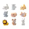 Nuevas figuras de paisaje en miniatura, con 12 diseños diferentes de animales pequeños. Estas adorables figuritas de animales de dibujos animados están hechas de resina y son perfectas para paisajes en miniatura.