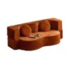 Sillón Sofá Doble de Comercio Exterior para Sala de Estar, Dormitorio, Residencia Estudiantil, Sofá Perezoso de Tela Retro, Sofá de Esponja Comprimida Enrollado