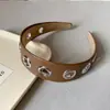 Diadema de Cuero Ancha Personalizada Estilo Nuevo Transfronteriza, Diadema Metálica Hueca Simple Estilo Punk, Accesorio para el Cabello, Tocado
